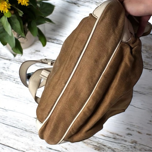 CELINE Handbag Leather Canvas w/ original Dustbag - Picture 6 of 14